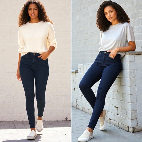 Judy Blue Tummy Control High Rise Waist Navy Denim Skinny Jean Pants NWT - Picture 6 of 11